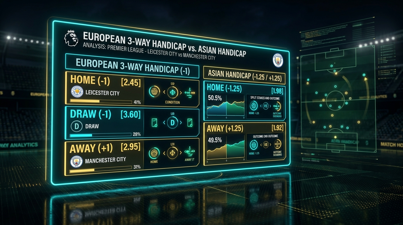 แฮนดิแคป 3 ทาง 3-Way European Handicap คืออะไร