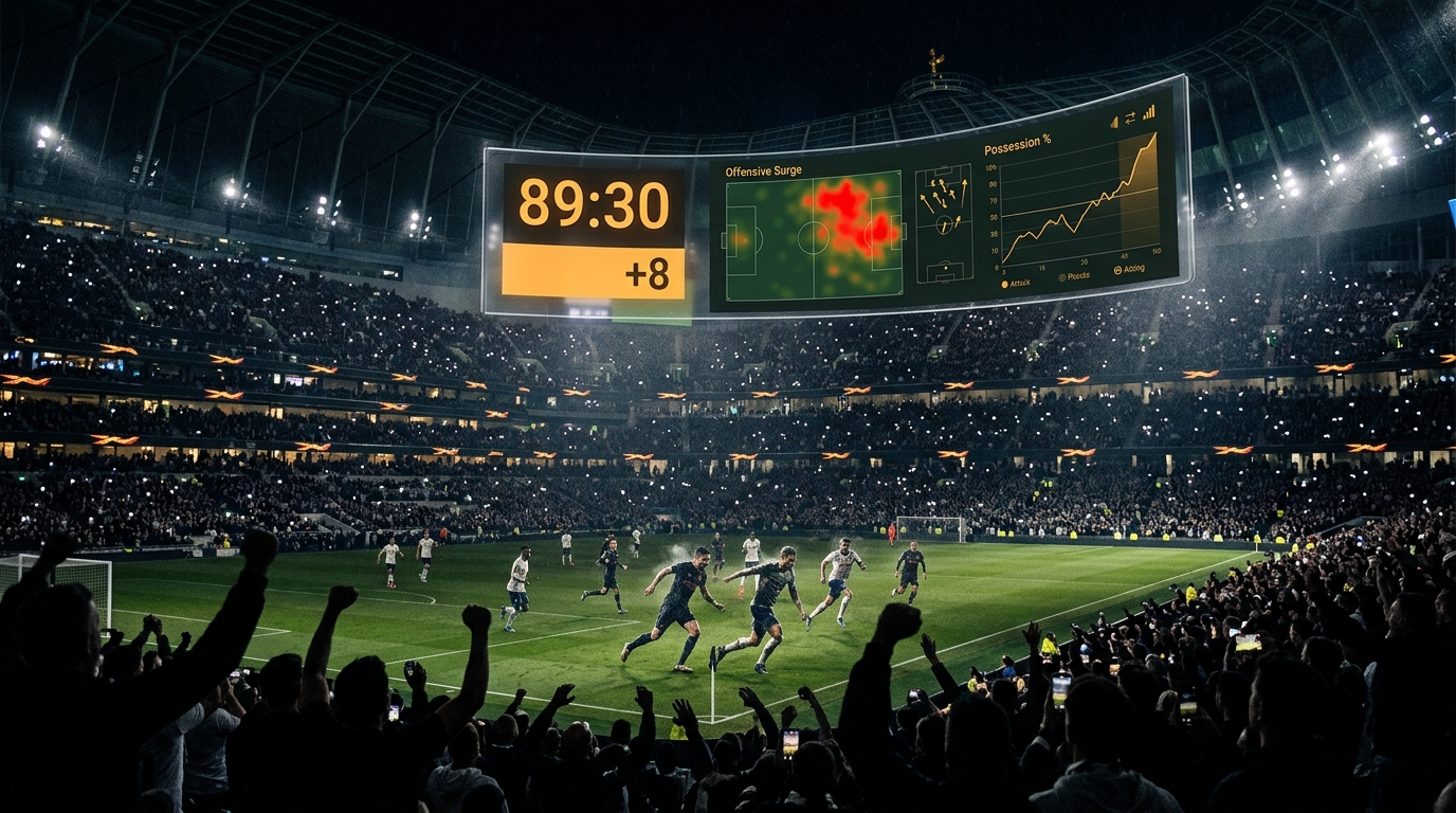 สูตรแทงบอล 15 นาทีท้ายเกม (Minutes 75-90 Goal Surge) จับสัญญาณความล้าแนวรับ จังหวะบีบเกม และเทคนิคช้อนราคาน้ำคูณสอง